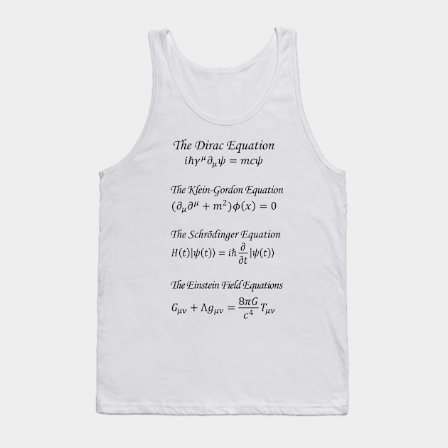 Theoretical Physics Equations Tank Top by ScienceCorner